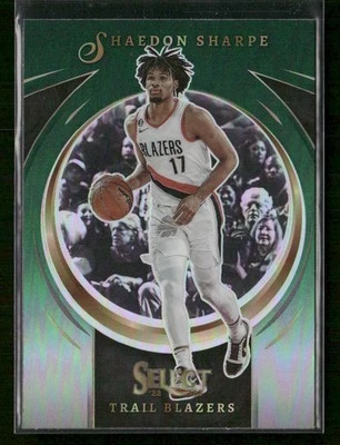 2022-23 Panini Select #1 Shaedon Sharpe Select Certified Green Prizms RC - Image 1 of 2