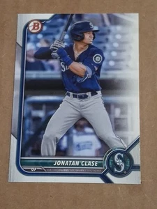 Tarjeta de novato de béisbol 2022 Jonatan Clase Bowman RC #BD-30 Seattle Mariners - Imagen 1 de 3