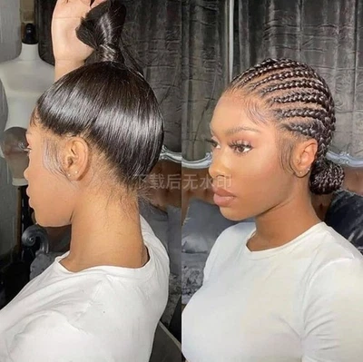 360 Full Lace Straight Wigs Hd Transparent Lace Front Wigs 100% Human Hair Wigs - Image 1 of 4