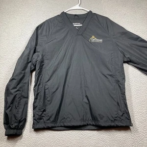 Centenary  University Pullover Jacket Men's Medium Black V Neck Mesh Lining - Picture 1 of 9