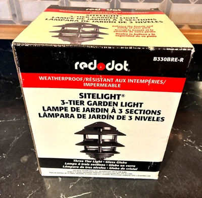 Red Dot B330BRE-R Sitelight, 75w 3 Tier Garden Landscape Light Glass Globe/Metal - Image 1 of 4