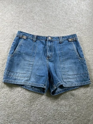 Carolina Blues 女式牛仔短裤 10 码蓝色棉质 — 第 1/4 张图片