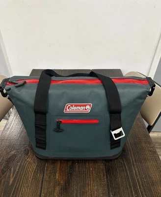 Coleman Alto Rendimiento A Prueba de Fugas Suave Enfriador 24 Latas Correa para el Hombro Verde RARO Foto 1 de 4