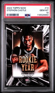 2024 Topps Now Stephon Castle #14 RC Rookie Of The Year PSA 10 - Picture 1 of 2