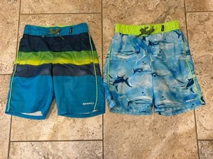 Gerry Youth Boy's 2 Pack Swim Short UPF50+ Swim Trunks, BLUE - BLUE, Small 7/8 - Picture 1 of 7