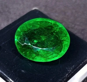 Emerald Green Colombian 10-12 Ct Oval Shape Natural Certified Loose Gemstone - Picture 1 of 6