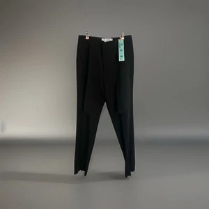 Off-White Double Layer Texture Wool Straight Trouser IT52 Black - Imagen 1 de 9