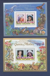 ST. VINCENT Bequia & Union Island - 4 MNH S/S - Queen Mother - 1985 - 2 scan -c - Bild 1 von 2
