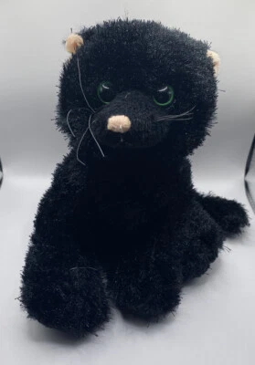 GANZ WEBKINZ Black Cat HM135 NO CODE Halloween 8" Plush Stuffed Animal - Image 1 of 4
