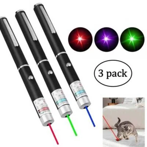 3 Color Laser Pointer Pen with Visible Beam for Cats Dogs Office Pets Toy - Picture 1 of 11