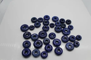 Lapislazuli Donuts Pendant Polished Healing Stones Natural Stones Gems - Picture 1 of 2