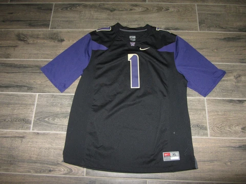 Washington Huskies Nike NCAA Football Jersey Black Purple #1 Team College XL Cover