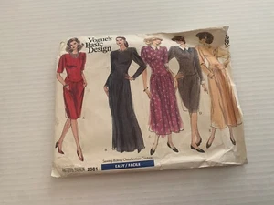 Vintage 1989 Vogue Basic Design Schnittmuster 2381 Miss Petite Kleid Größe 12-16 - Bild 1 von 5