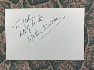 Helen Winston - Port Sinister - You for Me -Battle Circus - Autographed - Picture 1 of 2