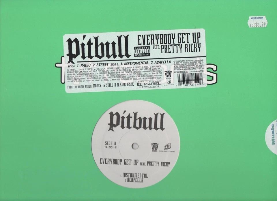 Pitbull Everybody Get Up 2004 Promo Vinyl LP Feat. Pretty Ricky  Foto 1 de 1
