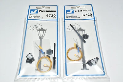 Viessmann H0 6720 2 x Parkleuchte Laterne, Bausatz mit LED, Set NEU & OVP - Bild 1 von 3