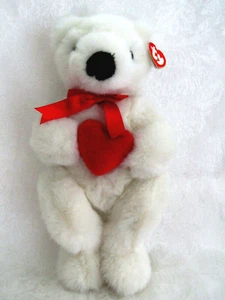 TY Romeo Plush 15” Bear Red Bow & Heart w/ Tags 1997 New Old Stock - Picture 1 of 6