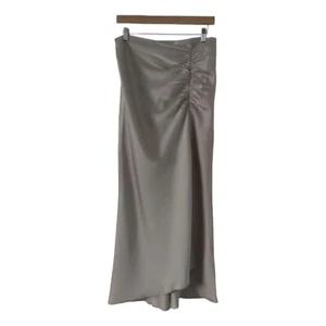 Jason Wu Silky Ruched Asymmetrical Midi Skirt Size M - Picture 1 of 10