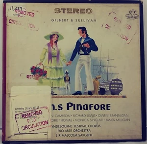 H M S PINAFORE GILBERT & SULLIVAN SARGENT 2 LP 33 RECORD ALBUM SET ANG 35717/8 - Picture 1 of 6