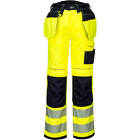 Portwest PW3 Hi Vis Holster Pocket Work Trousers Yellow / Black 30" 31"