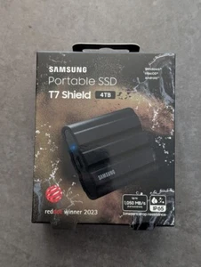 Disque SSD Externe Samsung T7 Shield 4 To Noir MU-PE4T0S/EU - Neuf - Photo 1/3