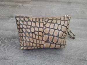 Embossed Leather Wristlet Handbag, Small Pouch, Night out Handbags, Cosmos - Picture 1 of 7