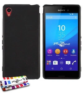 COQUE SONY XPERIA M4 AQUA GLOSSY HYBRID NOIR SILICONE SOUPLE (TPU) - Photo 1 sur 1