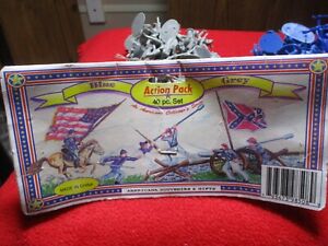 Action Pack American Collectors Series (68) Blue & Gray Soldiers (4) Horses 2"