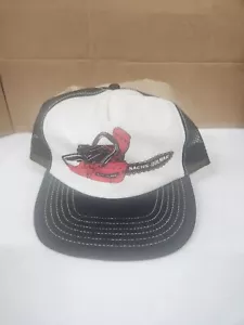 Black/White Sachs Dolmar Trucker Mesh Snapback Hat Chainsaw Vintage New - Picture 1 of 4