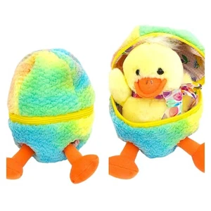Walmart Easter Chick Plush in a zippered Tie Dye Egg 6" Tall - Picture 1 of 7