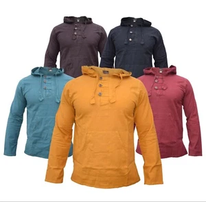 Enzima Lavado Liso Abuelo Algodón Natural Bolsillo Delantero Jersey Sudadera - Imagen 1 de 21