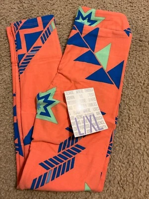 LuLaRoe kids L/XL Primary Blocks Blue New leggings NWT Large X-large - Image 1 of 2