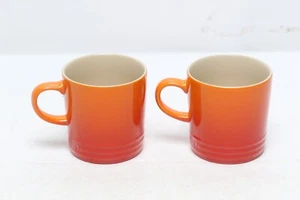 LE CREUSET Flame 350ml Coffee Mug Set of 2 Second Choix - Picture 1 of 3