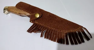 OLD SMOKY PIONEER HUNTING BOWIE KNIFE W/ LEATHER SHEATH CASE !!! - Picture 1 of 6