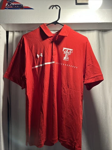 Under Armor Texas Tech Polo  ( L) Brand New With Tag. Wrinkled: It Was In A Bag Cover
