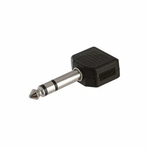6.35Mm Stereo Plug To 2X3.5Mm Stereo Jack Adapter 1137-N - Picture 1 of 1
