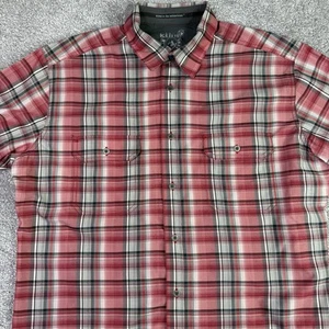 Camisa Cool Hombre Grande Roja A Cuadros Manga Corta Abotonada Exterior Montaña Ropa - Imagen 1 de 9