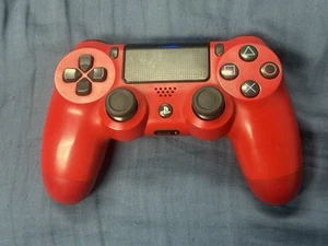 PS4 Controller DualShock 4 Sony PlayStation Magma Red Wireless Remote OEM Tested - Picture 1 of 4