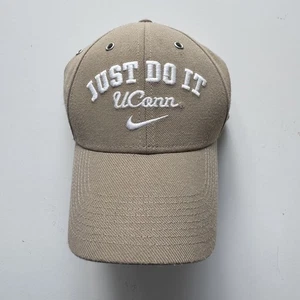 NIKE Just Do It UConn Huskies Logo Legacy Dri Fit Tan Hat One Size College - Picture 1 of 10