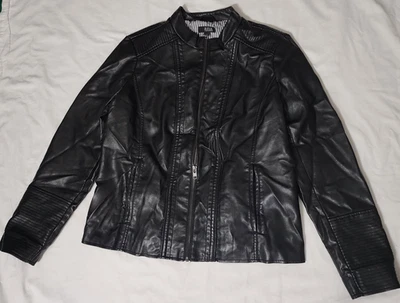 Chaqueta Blazer Mujer Mangas Largas Largo Largo Damas Abrigo de Cuero Ropa Exterior Foto 1 de 4