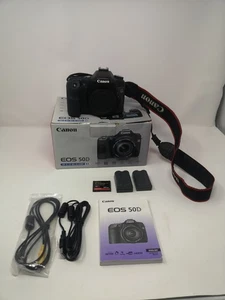 Canon 50D DSLR Camera (Body Only) with box 32 GB card 2 battery's - No Charger - Picture 1 of 24