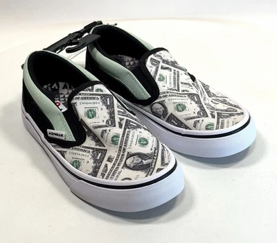 Zapatillas sin cordones Airwalk Sidekick Cash Money Theme - para niño talla 2 - verde blanco Foto 1 de 4