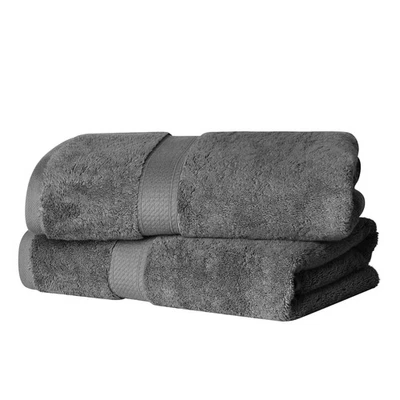 Egyptian Cotton Pile Bath Towel Set of 2, Ultra Soft Luxury Towels, Thick Plu... - Image 1 of 4