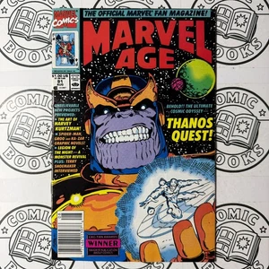 Marvel Age #91 (Marvel Comics, 1990) Newstand Comic Book Thanos - Picture 1 of 5