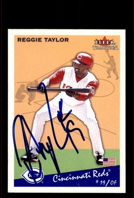 Signed Baseball Card Auto Reggie Taylor 2002 Fleer Tradition #U245 Reds - Image 1 of 2