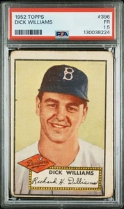 1952 Topps #396 Dick Williams Dodgers RC HOF PSA 1.5 FR - 130038224 - Picture 1 of 2