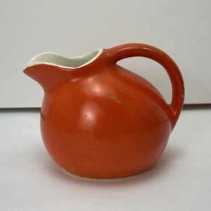 Vintage Keramik Orange Mini Kugel Krug Kanne Milchkännchen 3,5 "x 4" USA - Bild 1 von 16