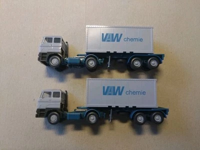 Wiking DAF 3300 Containersattelzug 1:87 (526) VAW-Chemie, zwei Stück  - Bild 1 von 4