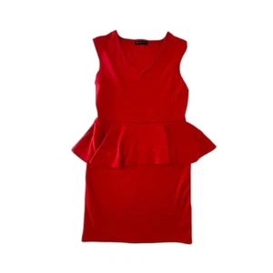Vestido Vintage Y2K Años 90 American City Wear Peplum Rojo Sexy Elástico M - Hecho en EE. UU. - Imagen 1 de 8