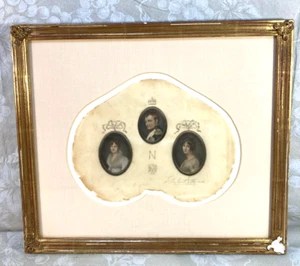 Mezzotinta de color de Napoleón Josefina y María Luisa por Samuel Arlent Edwards - Imagen 1 de 12